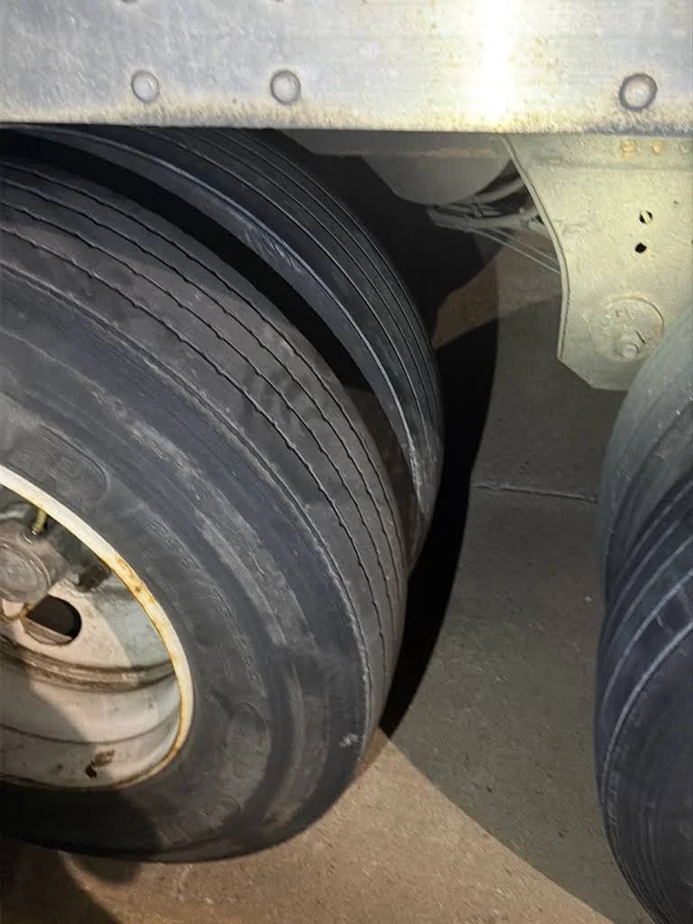 Trailer dual tires and mudflap